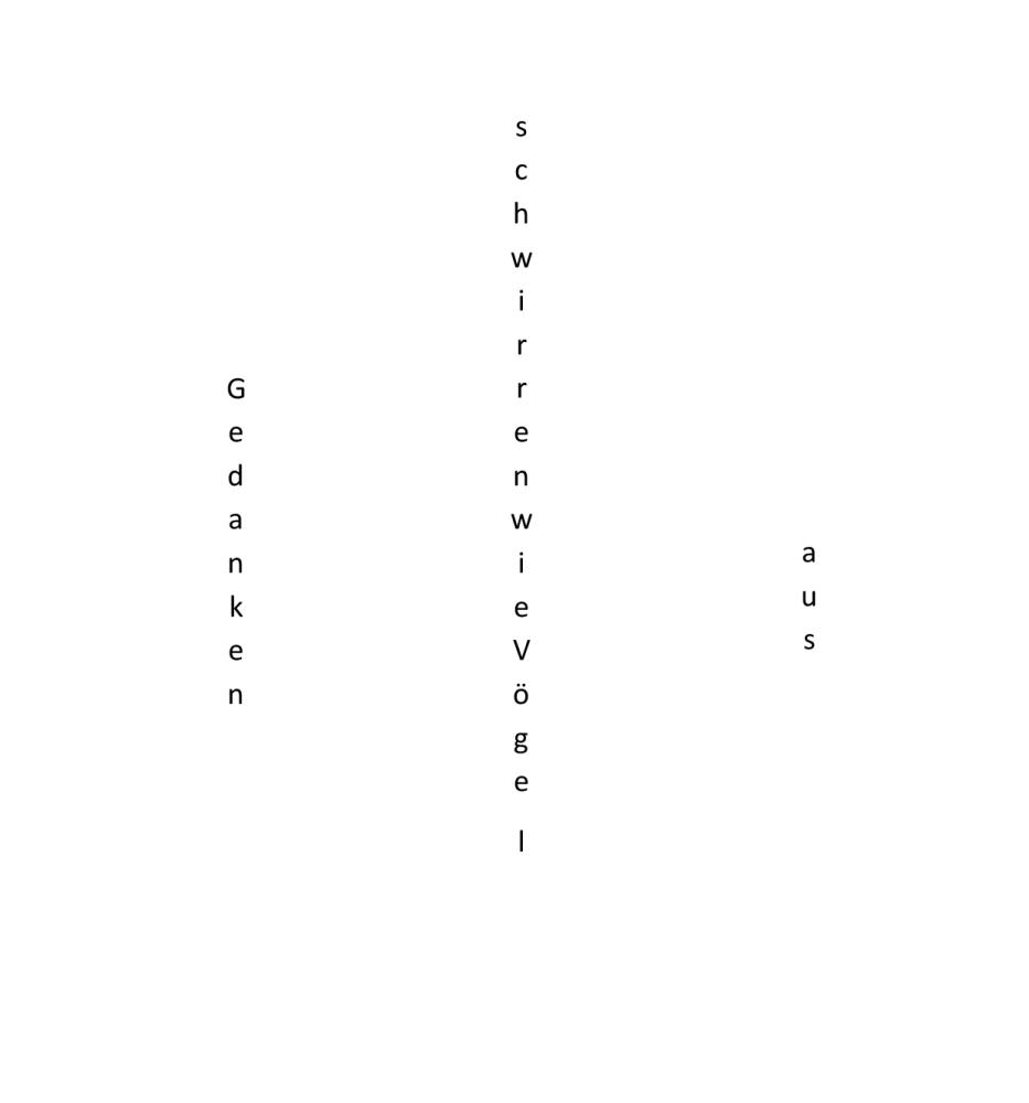 Gedanken schwirren Gedanken schwirren