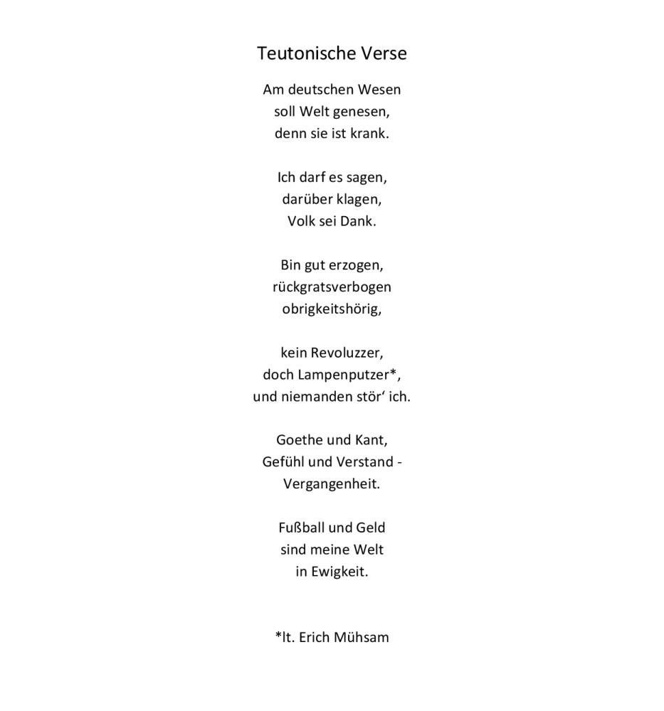 Teutonische Verse Teutonische Verse